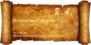 Rothermel Anikó névjegykártya