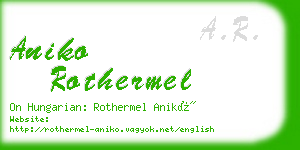 aniko rothermel business card